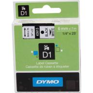 Étiquettes DYMO D1 standard - 9mm x 7m Noir sur blanc