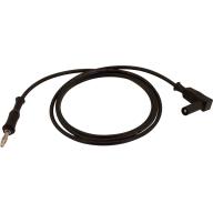 Cordon banane droit / coudé 4mm noir