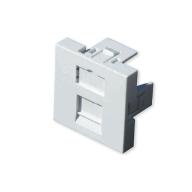 HSD - Plastron droit 45x45 - 1 port RJ45 (pour connecteur zamac)