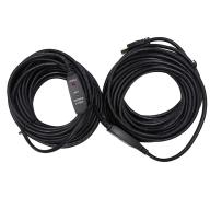 Rallonge amplifiée USB2.0 AA M/F - 20m (option alim secteur possible)