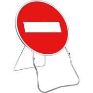 Panneau temp BK1 650 Cl.1 "Sens interdit" + PL