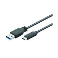 Cordon USB3.0 Type A vers USB-C 3.2 Gen1x1 - 5Gbps 4W - M/M - 1m