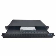 Tiroir 19" coulissant 1U 24 SCU DX multimode équipé de traversées