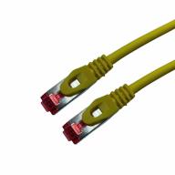 Cordon RJ45 CAT6A SSTP LSZH Jaune Snagless avec fiche de test Lg 1,5m