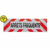 Bandeau balisage VL "Arrêts fréquents" magnétique Classe B 50 x 15cm T2S