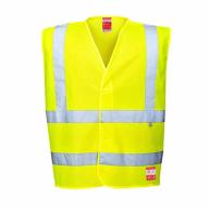 Gilet haute visibilité antistatique+flamme résistant jaune Cl.2 T.S/M