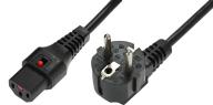 IEC Lock - Cordon secteur 2P+T FR / C13 - 1m Noir