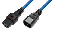 IEC Lock - Rallonge secteur C13/C14 - 1.5m Bleu