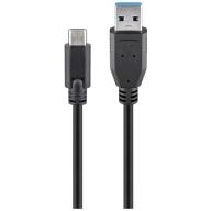 Cordon USB3.0 Type A vers USB-C 3.2 Gen1x1 - 5Gbps 4W - M/M - 2m