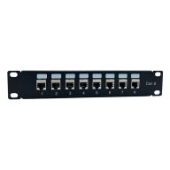 UPTEC - Panneau brassage 10" équipé 8 ports CAT6 FTP +supports câble