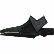 Pince crocodile isolée grande taille noire - Sachet de 10