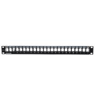 CORNING 3M - Panneau 24 ports 1U alu noir RJ45 - non équipé