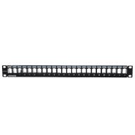 CORNING 3M - Panneau 24 ports 1U alu noir RJ45 - non équipé