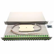 Tiroir 19" coulissant 1U 24FO SC/APC G.652D Couleurs - Assemblé