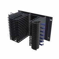 Chassis Lisa ouv gauche 7U 19" 15 slots splicing/MTP noir H+S (85109665)