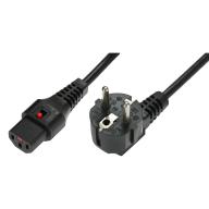 IEC LOCK - Cordon secteur 2P+T FR/C13 - 3m noir