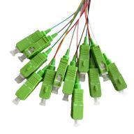 Pigtail SC/APC monomode 9/125 - 1 m - lot de 12 couleurs