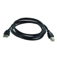 Cordon USB 2.0A-B M/M - AWG28/24 - noir - 1, 8m