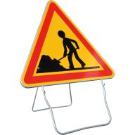 Panneau temp AK5 1000 Cl.2 "Travaux" + PL