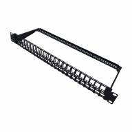 Panneau de brassage RJ45 48 ports 1U vide noir UPTEC