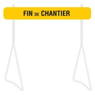 Panneau temp K2 1400x200 double face Cl.2 "fin de chantier" + bipied