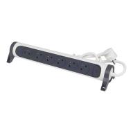 Cordon d'alimentation 6 prises + T interrupteur lg3m- LEGRAND