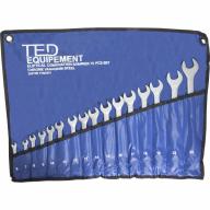 Jeu de 16 clés mixtes chrome TED® Ø 6 à 24mm