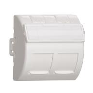 LEVITON - Plastron Incliné Double 45X45 avec volets - Connectique réseau B2B