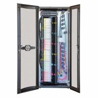 Rack de distrib. 900x300mm 47U 19" portes perf. D&G noir H+S