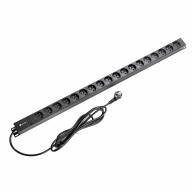 PDU vertical 18 prises 2P+T avec voyant lumineux Lg 3m