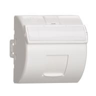 LEVITON - Plastron Incliné Simple 45X45 avec volet - Connectique réseau B2B