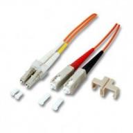 Cordon fibre optique duplex monomode 9/125 SC/LC - 1,5 m