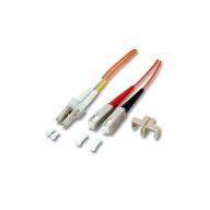 Cordon fibre optique duplex monomode 9/125 SC/LC - 0,5 m