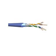 DRAKA - Câble monobrin - CAT6A F/FTP - 2x4 paires LSHF bleu - 500m