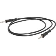 Cordon banane droit 4mm noir Lg 2m