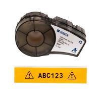 Étiquettes vinyle int/ext BRADY BMP21/M210/M211 B-595 - 19,05mm x 6,40m Noir sur jaune