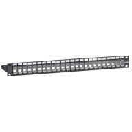 LEVITON - MMCPNLX24SIJ2DCI - Panneau brassage 24P 1U volet couleur - Infrastructure 19 pouces professionnelle