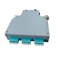 HSD - Boîtier optique Rail DIN 3T LC Qd OM4 équipé 3T LC Qd & 12P