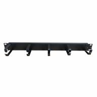 Panneau 19" 1U guide passe câble 5 anneaux noir - Infrastructure 19 pouces professionnelle