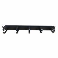 Panneau 19" 1U guide passe câble 5 anneaux noir - Infrastructure 19 pouces professionnelle