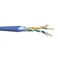 DRAKA - Câble monobrin - CAT6A F/FTP - 4 paires LSHF bleu - 500m