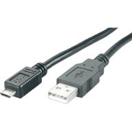 Cordon USB2.0A mâle/Micro USB B mâle - 1, 80m