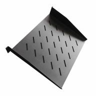 Étagère 19" 2U noire - Profondeur 300mm - Charge 25Kg - Infrastructure 19 pouces professionnelle