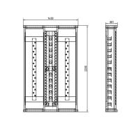 UPTEC - Répartiteur optique double ODF - 2200x1400x301mm