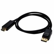 Cordon DisplayPort 1.4 M vers HDMI 2.0 M AWG30 Noir Lg 3m