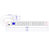 BACHMANN - 800.2329 - PDU BN0500 1x16A 12pC13 - 3m