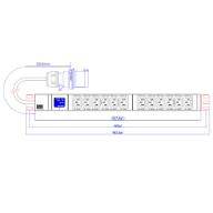 BACHMANN - 800.2329 - PDU BN0500 1x16A 12pC13 - 3m