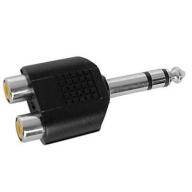Adaptateur stéréo 2 x RCA F / Jack 6.35m