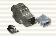 HSD - Connecteur RJ45 ang. sans outils Zamac Cat.6A FTP (Pour platine