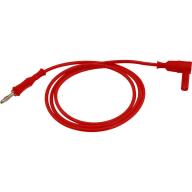 Cordon banane droit/coudé 4mm rouge Lg 1m